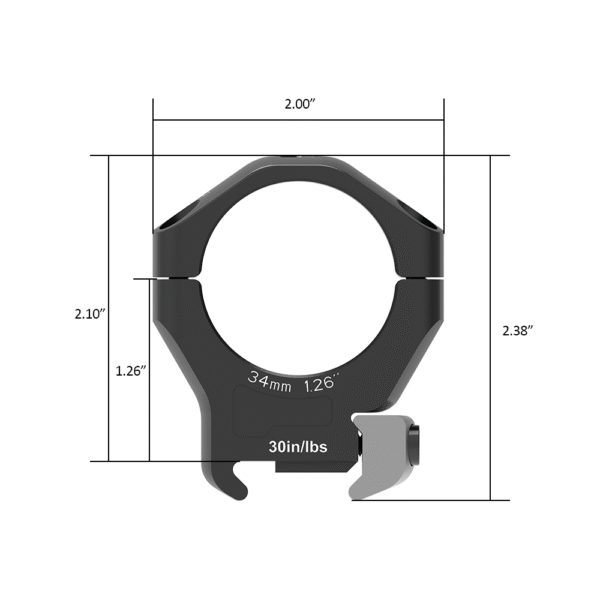 ARKEN HALO Ti Titanium Scope rings 30mm 0.97"