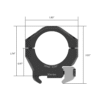 ARKEN HALO Ti Titanium Scope rings 30mm 0.97"