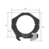 ARKEN HALO Ti Titanium Scope rings 30mm 0.97"